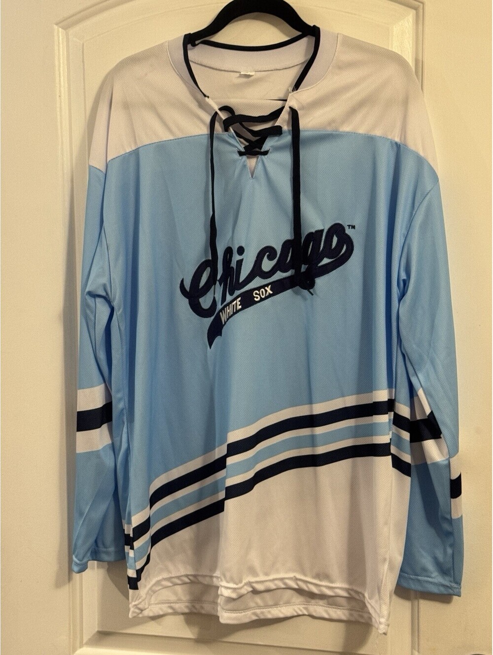 White Sox Baseball Stadium Giveaway Hockey Jersey 4/27/24 Shirt Top Blue XL